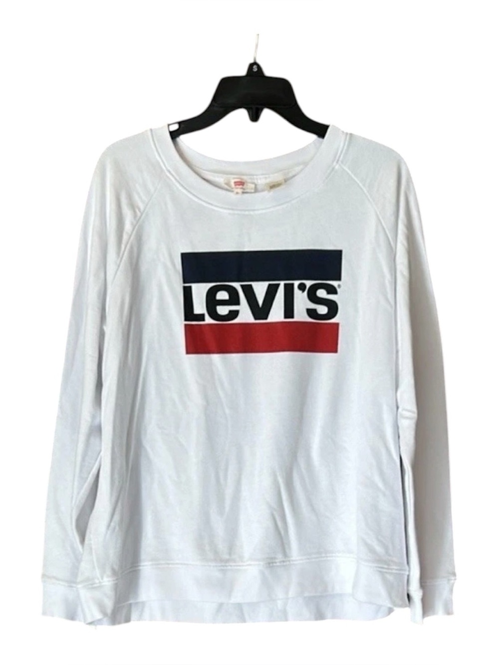 Levi's Women's Graphic Iconic Heritage Crewneck Sweatshirt White Logo XL Extra L